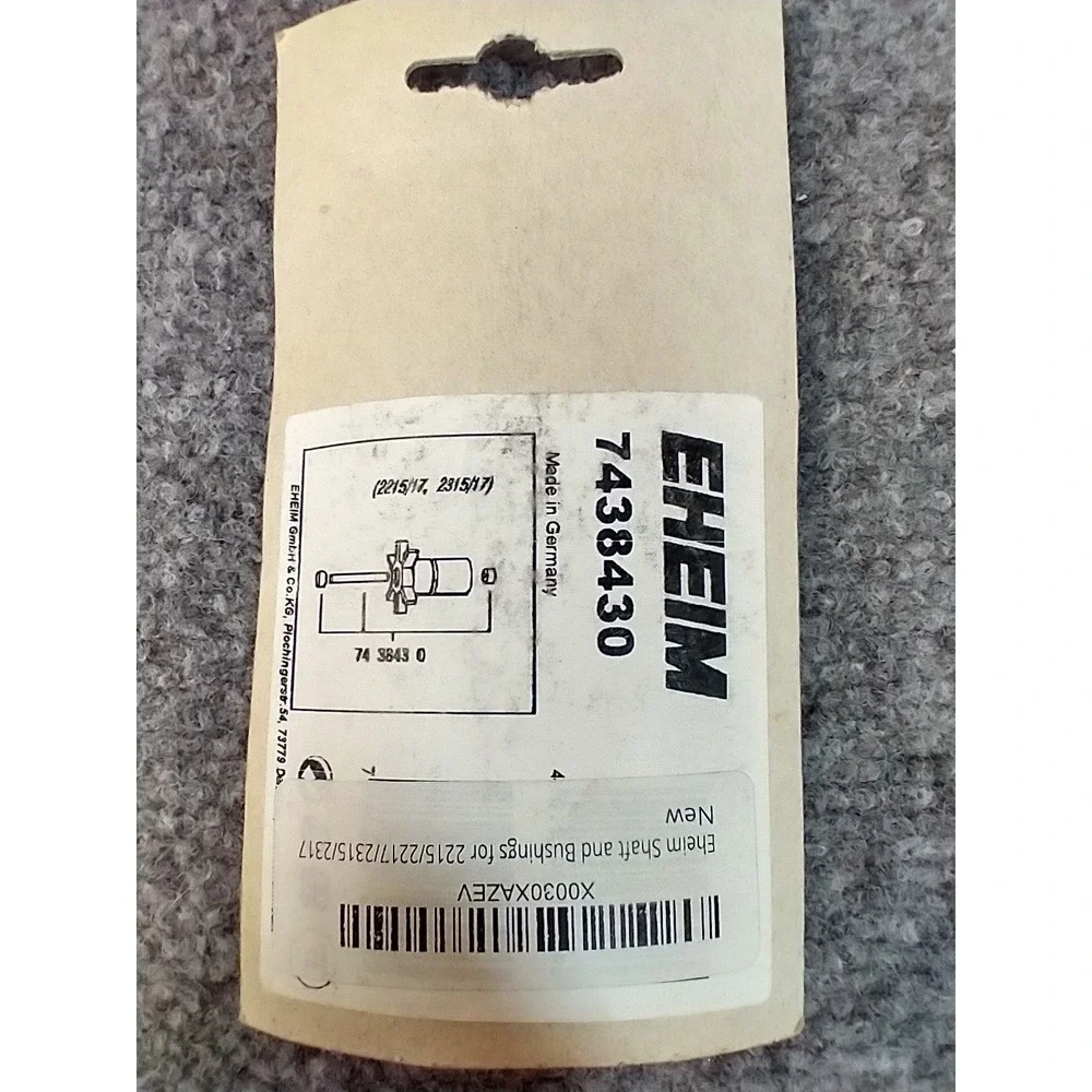 Eheim 7438430 Ceramic Impeller Shaft and Bushings 2215 2217 2315 2317 Filters